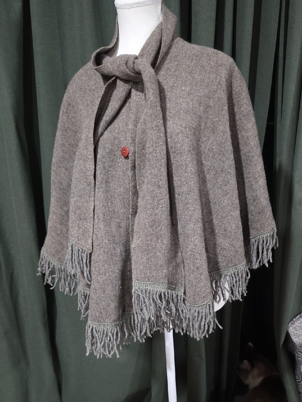 Vintage Camargo Alpaca  Wool Knit Poncho